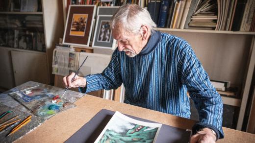 Návštěva u malíře a grafika Miloše Petery