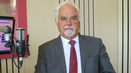 Vladimír Palička ve studiu Českého rozhlasu Hradec Králové