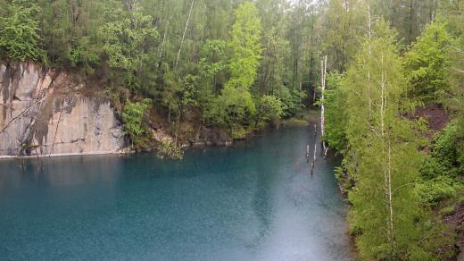Zatopený lom Borek na Vysočině