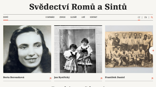 Titulní strana databáze