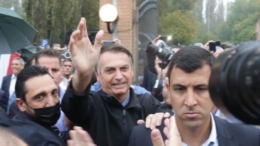 Brazilský prezident Jair Bolsonaro v italském městě Anguillara Veneta, které mu udělilo čestné občanství