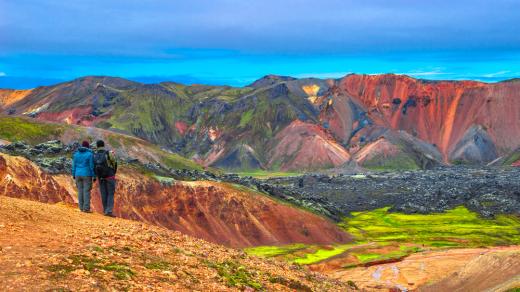 Oblast Landmannalaugar (Duhové hory) na Islandu