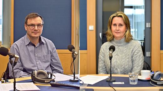 Michal Ztratil z OSSZ v Ostravě a Martina Ďurinová z ostravského Úřadu práce