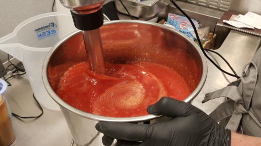 Jahodový sorbet, příprava