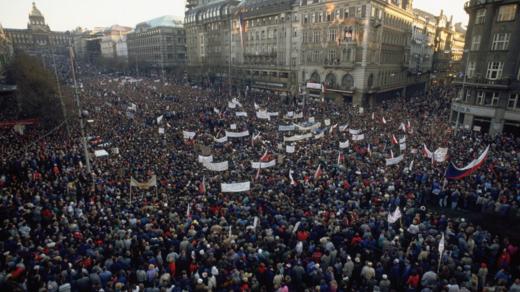 Václavské náměstí, listopad 1989