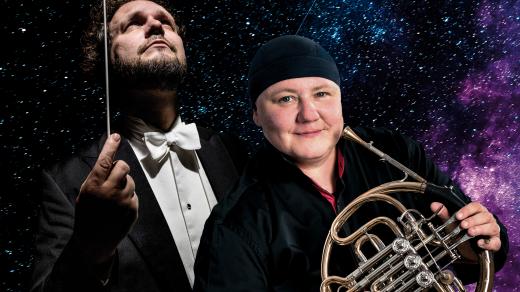 Dirigent Tomáš Brauner a sólohornistka Zuzana Rzounková | Koncert FOK Star Wars & Planety