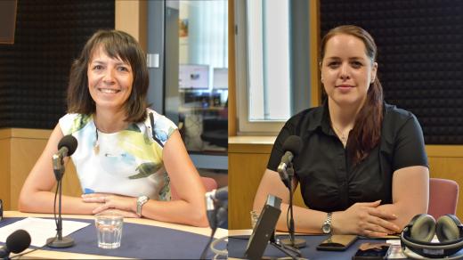 Lucie Hochmanová a Lenka Obrusníková z Krajského úřadu