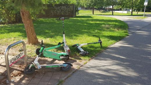 Sdílené elektrokoloběžky v Českých Budějovicích