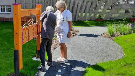 Zahrada v Domově se zvláštním režimem Čtyřlístek v Plzni