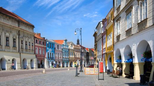 Historické měšťanské domy na Smetanově náměstí v Litomyšli