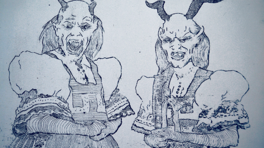 Lept krampusů v kroji