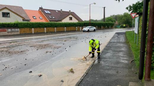 Přívalový déšť ve Vápenném Podole