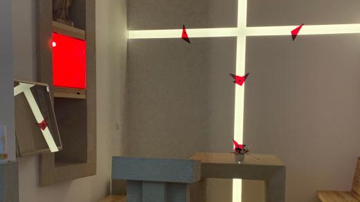 V bývalém ateliéru řezbáře a léčitele Břetislava Kafky v Červeném Kostelci vzniká moderní kaple