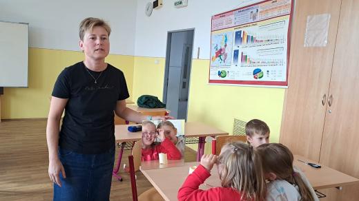 Kateřina Vágnerová se svými žáky