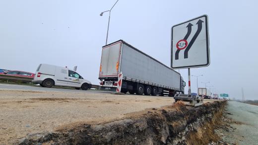 Rozšiřovaný úsek dálnice D1 u Brna