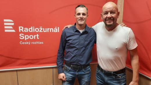 Žokej Josef Bartoš a moderátor Pavel Nečas