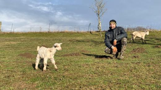 Kozí farma, Vizovice, farmář Martin Vlček