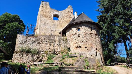 Opravy věže hradu Cimburk 2023