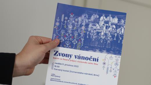 Pozvánka na koncert s názvem Zvony vánoční