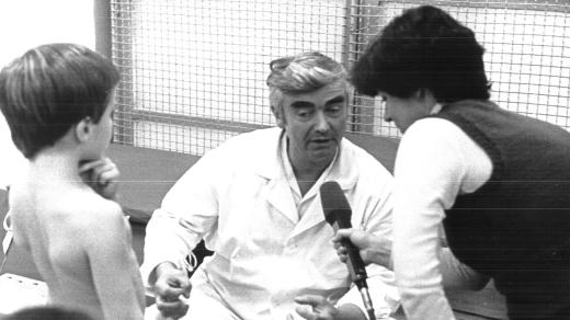 Ilustrační foto (natáčení reportáže v motolské dětské nemocnici, 1983)