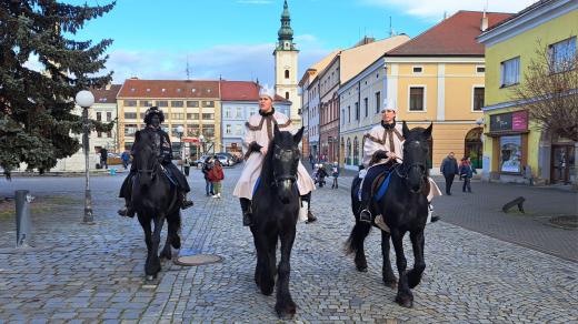 Uherské Hradiště, tříkrálový průvod městem 2024