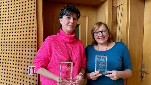 Martina Kunderová z gymnázia v Litomyšli a Dagmar Krčilová z mateřské školy v Řestokách
