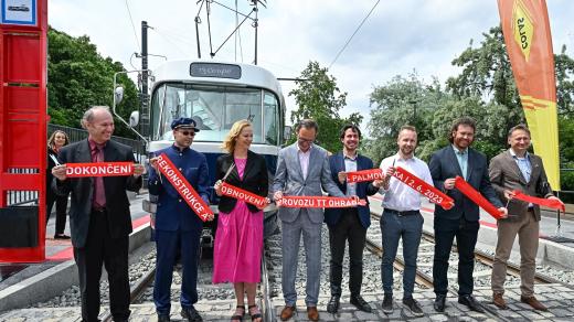 Otevření tramvajové tratě Ohrada – Palmovka