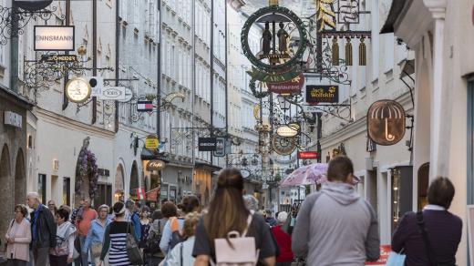 Množství turistů v Salzburku