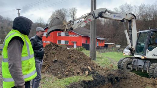 V Potštátě na Přerovsku začali s výstavbou kanalizace