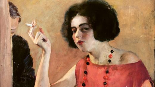 Oldřich Homoláč, Dívka v červeném, 1927, soukromá sbírka