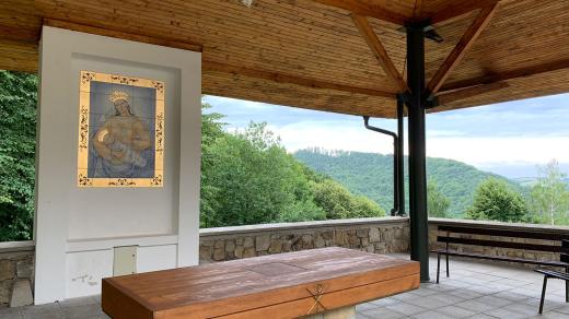 Poutní místo Maleniska, Provodov, nový kachlový obraz Panny Marie