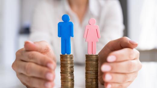 Gender pay gap, genderová rovnost, nerovnost pohlaví, ilustrační