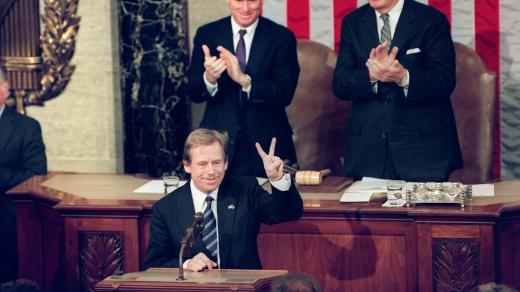 Václav Havel v americkém Kongresu 21. února 1990