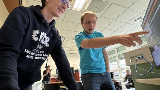 Tomáš Kubišta (vpravo) v akci