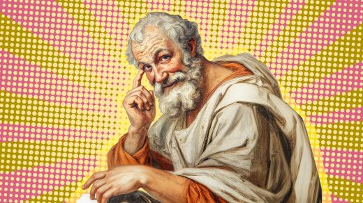 Jak přesně vypadal Archimedes dnes nevíme (koláž)