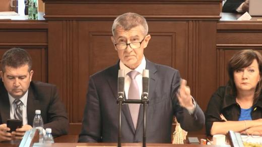 Andrej Babiš (ANO) ve sněmovně k údajnému střetu zájmů. 