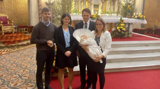 Manželé Jana a Mirek Zíglerovi nechali pokřtít svého syna Matěje