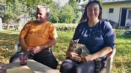 Výtvarník Pavel Cupák a jeho partnerka Kateřina Kučová