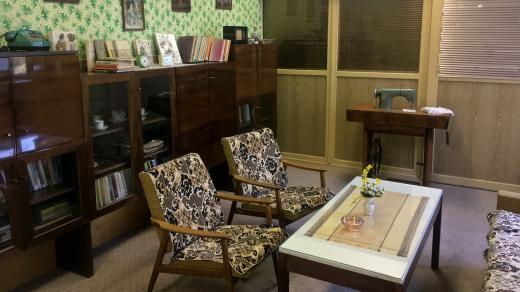 Retro pokoj ve Vítkovické nemocnici v Ostravě 