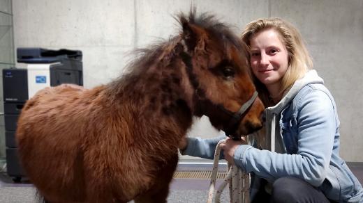 Erika Vacková a její minihorse Bíba