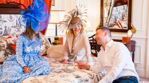 Lukáš Kroulík s Lady Penny a Ella Mountbatten - příprava na Královský Ascot - dostihy