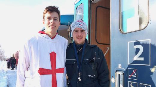 Daniel Forst (vlevo) při Mikulášské jízdě