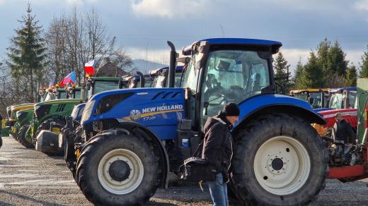 Protestující zemědělci