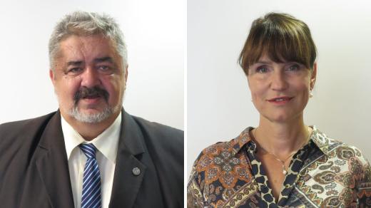 Náměstkyně libereckého primátora Radka Loučková Kotasová (ANO) a starosta obce Chrastava a senátor Michael Canov (SLK)