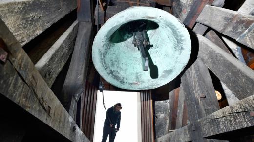 Zvoník Ondřej Boháč v kostele sv. Havla