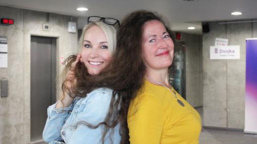 Taťána le Moigne a moderátorka Jitka Novotná
