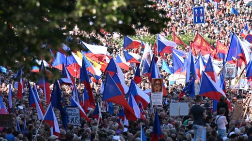 Demonstrace Česká republika na 1. místě