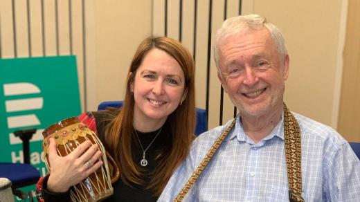 Martina Vejrová a Jan Filip ve studiu Českého rozhlasu Hradec Králové