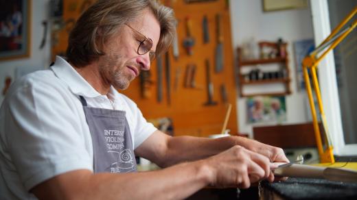 Jan Špidlen při práci