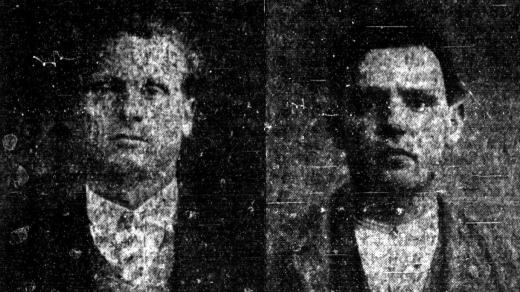 Pachatelé loupežné vraždy Maxmilián Trávníček a Ferdinand Červinka